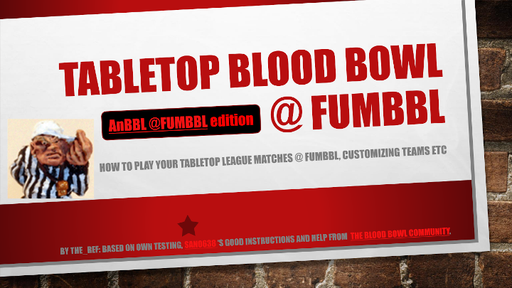 Tabletop Blood Bowl @ FUMBBL